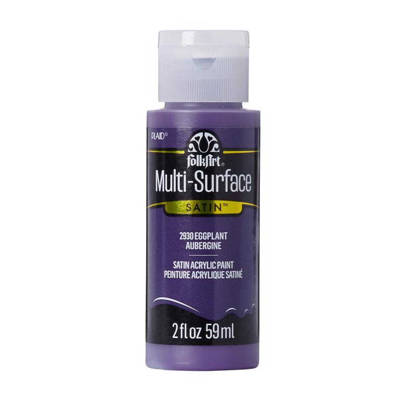 FolkArt Satin Eggplant Hobby Paint 2 oz (Pack of 3)