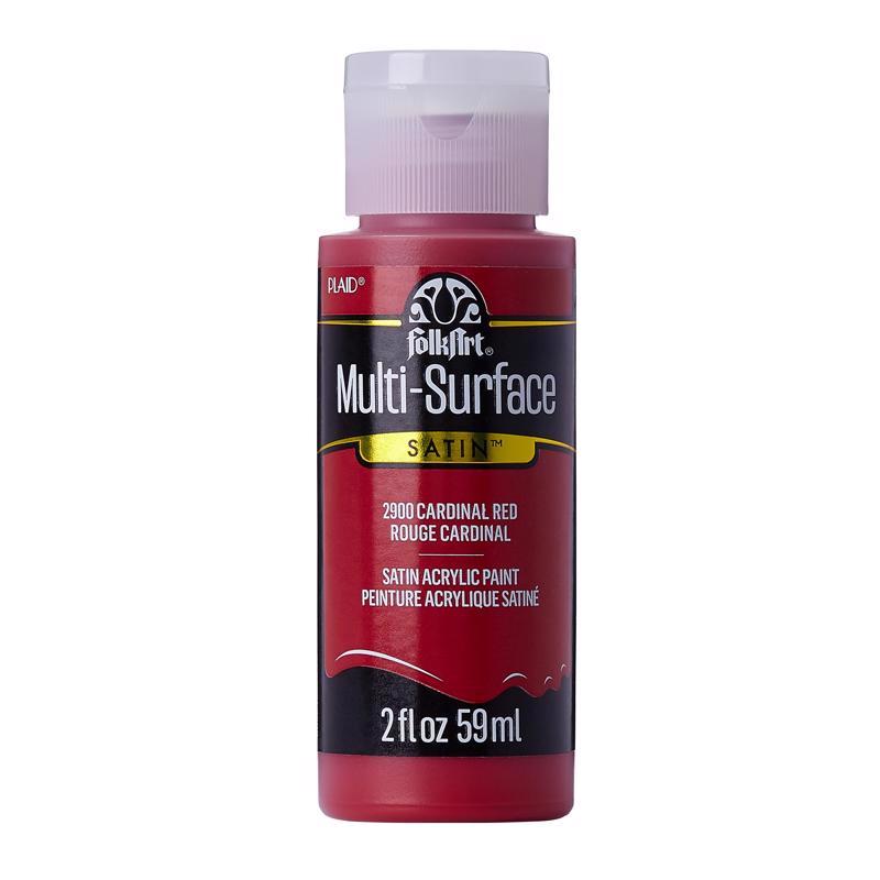 FolkArt Satin Cardinal Red Hobby Paint 2 oz (Pack of 3)