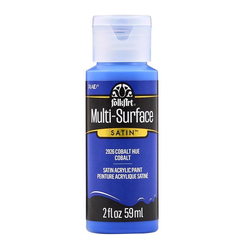 FolkArt Satin Cobalt Blue Hobby Paint 2 oz (Pack of 3)