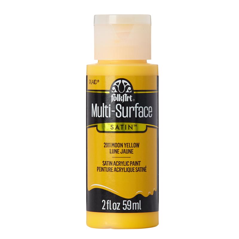 FolkArt Satin Moon Yellow Hobby Paint 2 oz (Pack of 3)