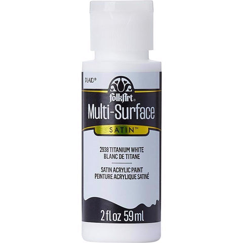 FolkArt Satin Titanium White Hobby Paint 2 oz (Pack of 3)