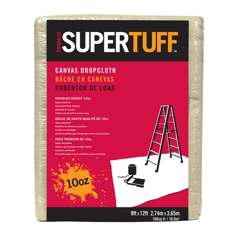 Trimaco SuperTuff 9 ft. W X 12 ft. L 10 oz Canvas Drop Cloth 1 pk