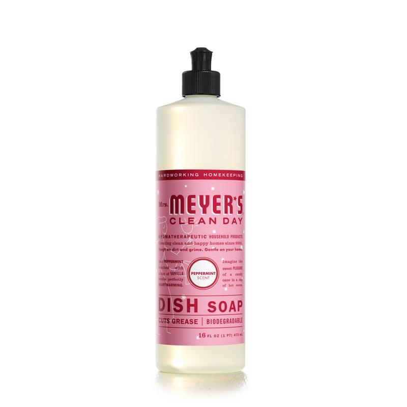 Mrs. Meyer's Clean Day Peppermint Scent Liquid Dish Soap 16 oz 1 pk (Pack of 6)