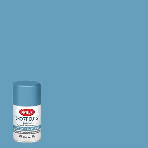 Krylon Short Cuts Gloss Cotton Candy Blue Spray Paint 3 oz (Pack of 6)