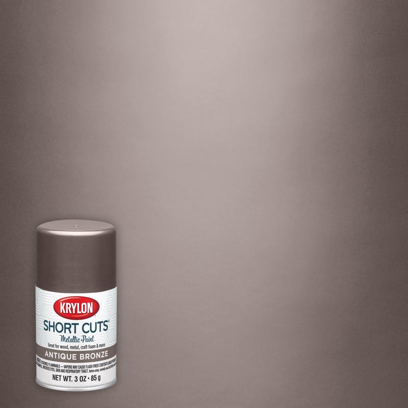 Krylon Short Cuts Metallic Antique Bronze Spray Paint 3 oz (Pack of 6)