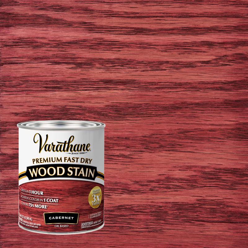 Varathane Premium Semi-Transparent Cabernet Oil-Based Urethane Modified Alkyd Fast Dry Wood Stain 1 (Pack of 2)