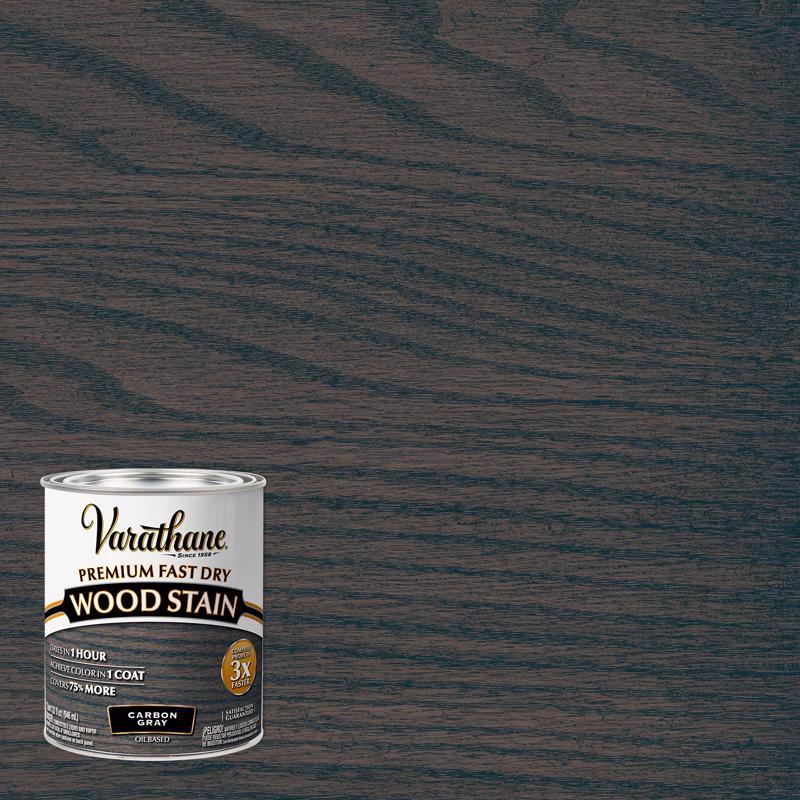 Varathane Semi-Transparent Carbon Gray Oil-Based Urethane Modified Alkyd Wood Stain 1 qt (Pack of 2)