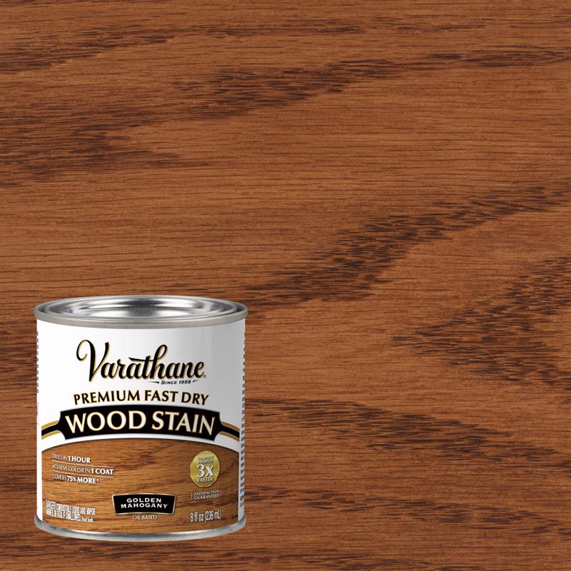 Varathane Premium Golden Mahogany Oil-Based Fast Dry Wood Stain 1/2 pt (Pack of 4)