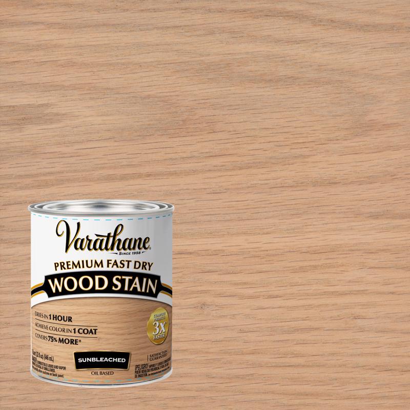Varathane Premium Sunbleached Oil-Based Fast Dry Wood Stain 1 qt (Pack of 2)