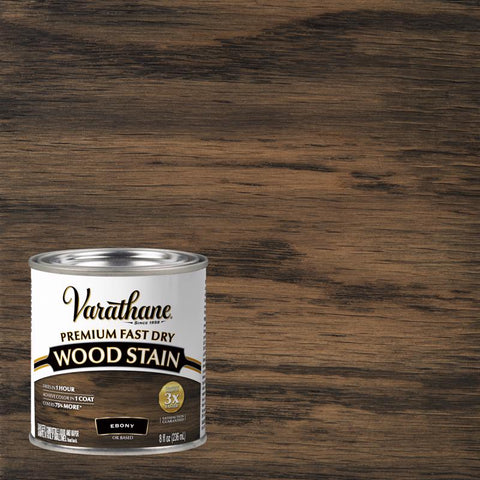 Varathane Premium Ebony Oil-Based Fast Dry Wood Stain 1/2 pt