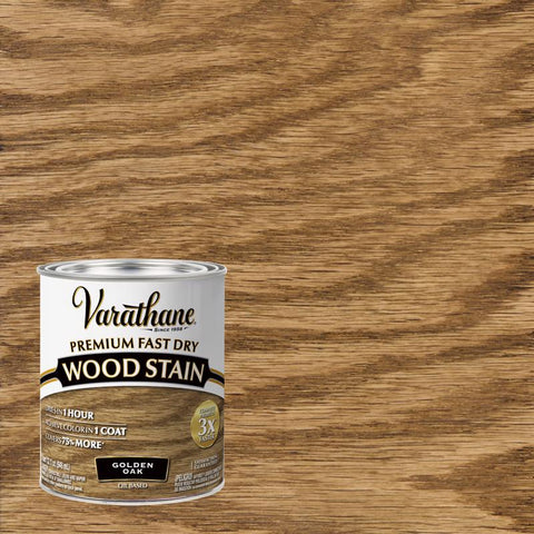 Varathane Semi-Transparent Golden Oak Oil-Based Urethane Modified Alkyd Fast Dry Wood Stain 1 qt (Pack of 2)
