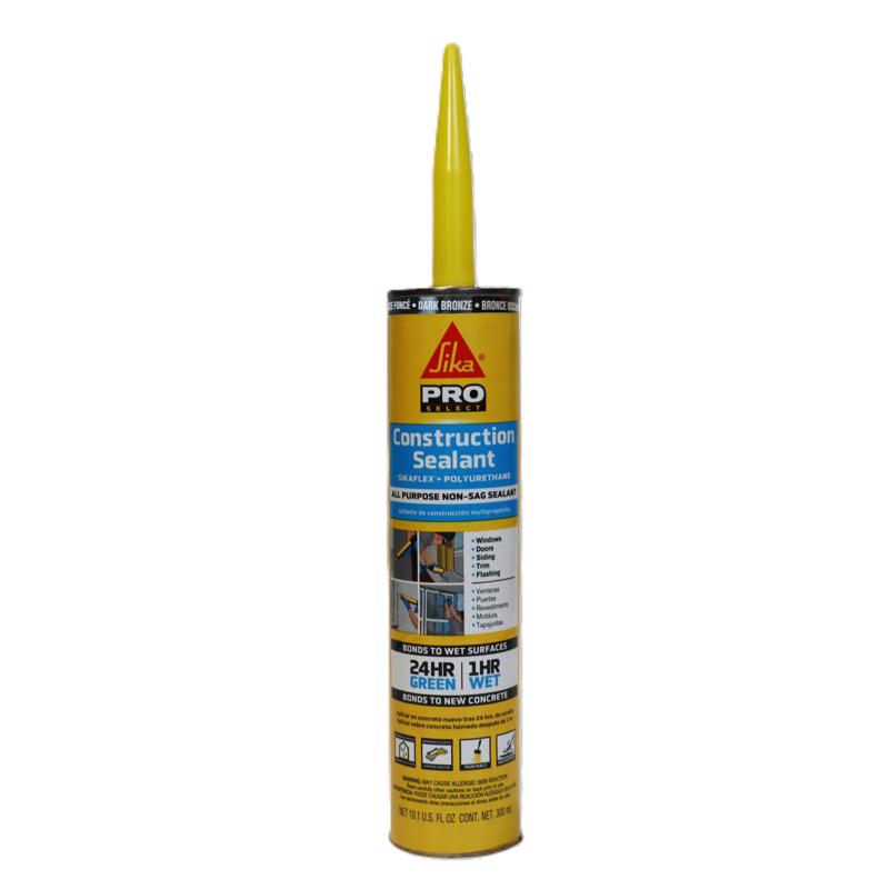 Sika Pro Select Dark Bronze Polyurethane Construction Caulk Sealant 10.1 oz (Pack of 12)