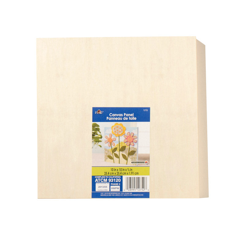 Plaid 0.75 in. H X 10 in. L Natural Beige Wood Canvas Panel (Pack of 2)