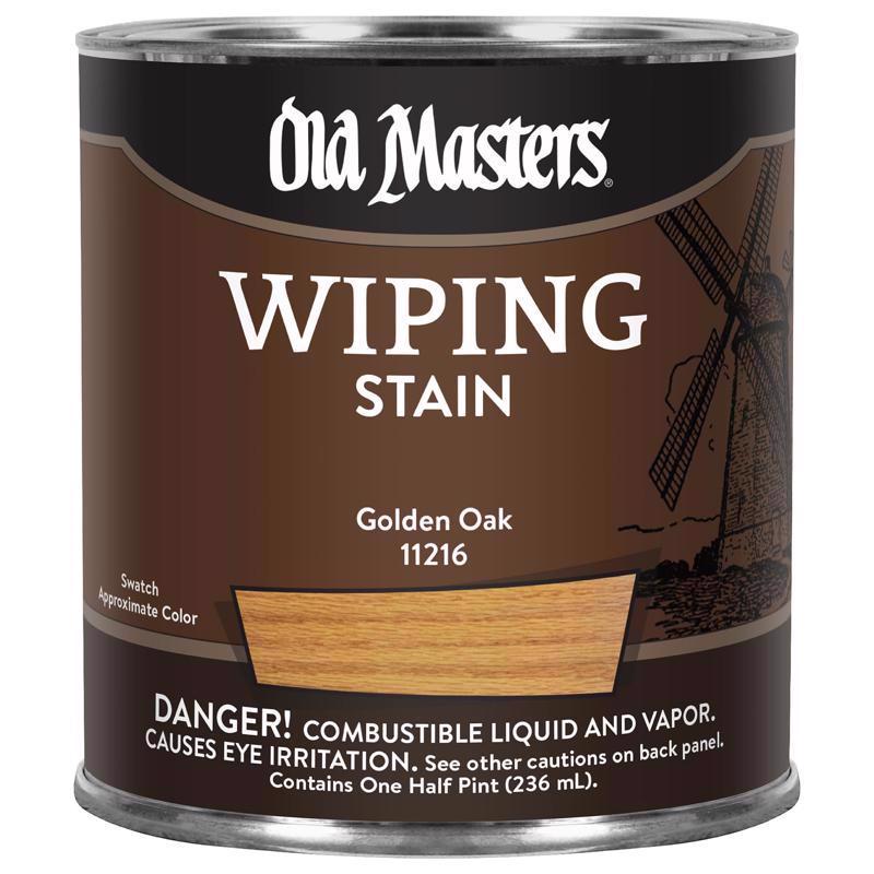 Old Masters Semi-Transparent Golden Oak Oil-Based Wiping Stain 1/2 pt (Pack of 6)