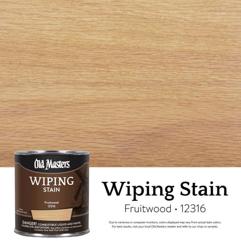 Old Masters Semi-Transparent Fruitwood Oil-Based Wiping Stain 1/2 pt (Pack of 6)