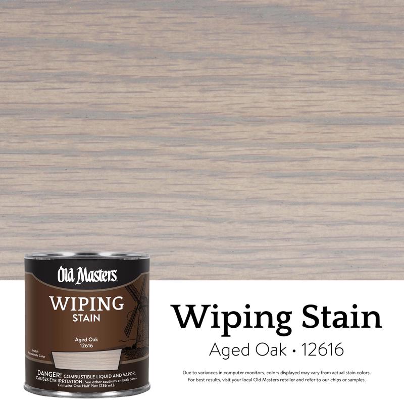Old Masters Semi-Transparent Aged Oak Oil-Based Wiping Stain 1/2 pt (Pack of 6)