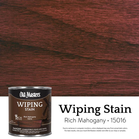 Old Masters Semi-Transparent Rich Mahogany Oil-Based Wiping Stain 1/2 pt (Pack of 6)