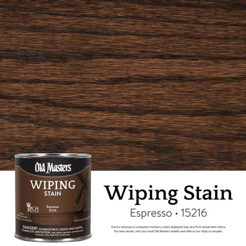 Old Masters Semi-Transparent Espresso Oil-Based Wiping Stain 1/2 pt