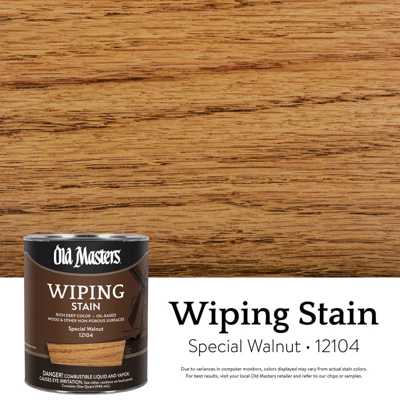 Old Masters Semi-Transparent Special Walnut Oil-Based Wiping Stain 1 qt (Pack of 4)