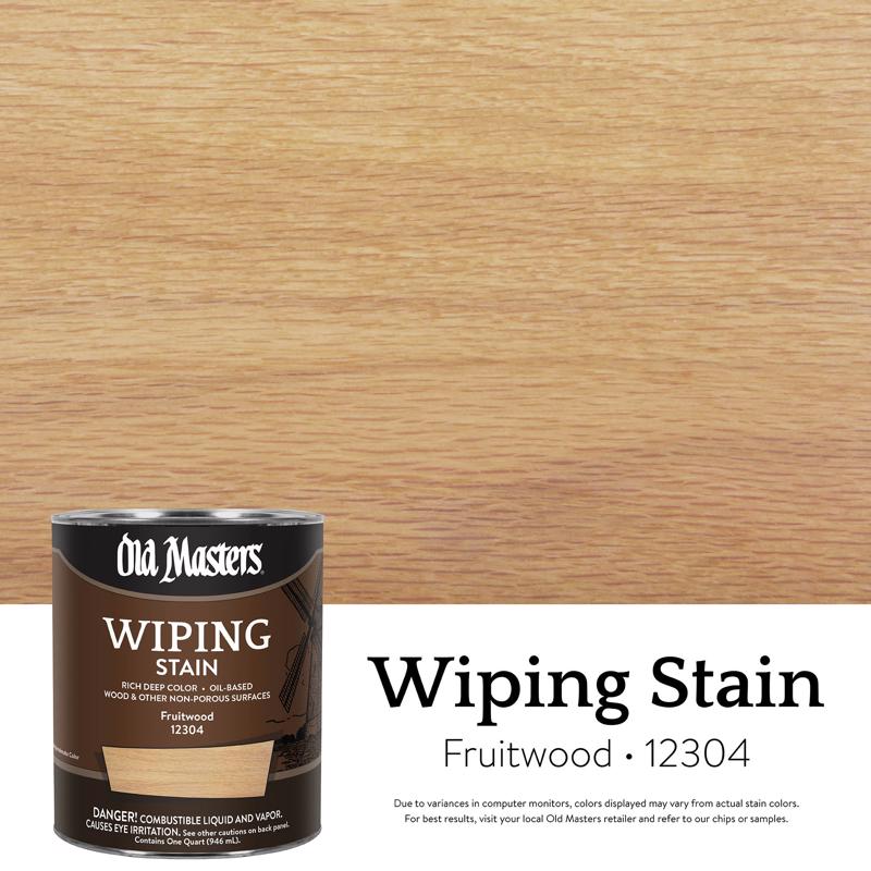 Old Masters Semi-Transparent Fruitwood Oil-Based Wiping Stain 1 qt (Pack of 4)
