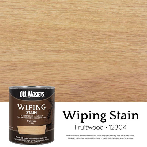 Old Masters Semi-Transparent Fruitwood Oil-Based Wiping Stain 1 qt (Pack of 4)