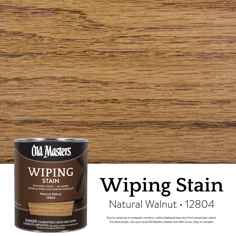 Old Masters Semi-Transparent Natural Walnut Oil-Based Wiping Stain 1 qt