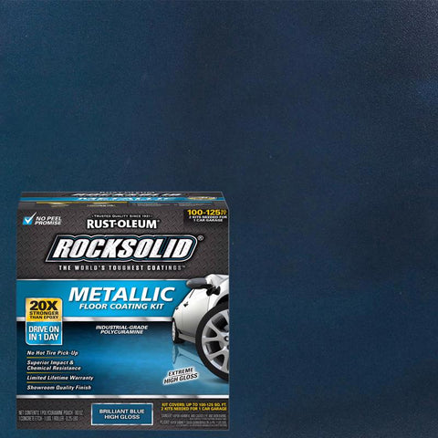 Rust-Oleum RockSolid High-Gloss Brilliant Blue Garage Floor Coating Kit 70 oz (Pack of 2)