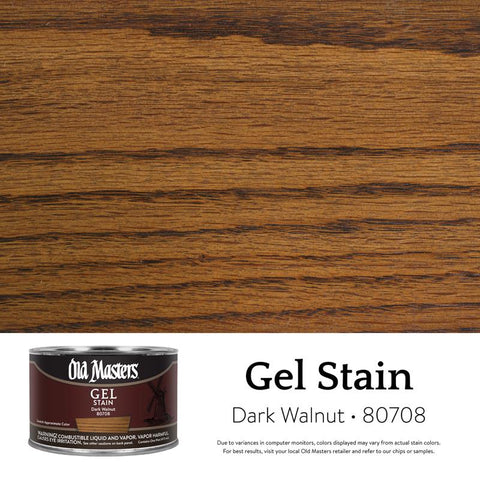 Old Masters Semi-Transparent Dark Walnut Oil-Based Alkyd Gel Stain 1 pt (Pack of 4)