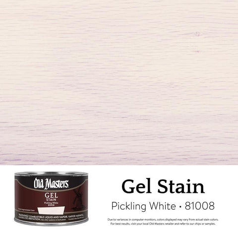 Old Masters Semi-Transparent Pickling White Oil-Based Alkyd Gel Stain 1 pt (Pack of 4)