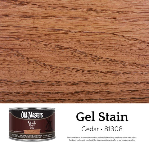 Old Masters Semi-Transparent Cedar Oil-Based Alkyd Gel Stain 1 pt (Pack of 4)