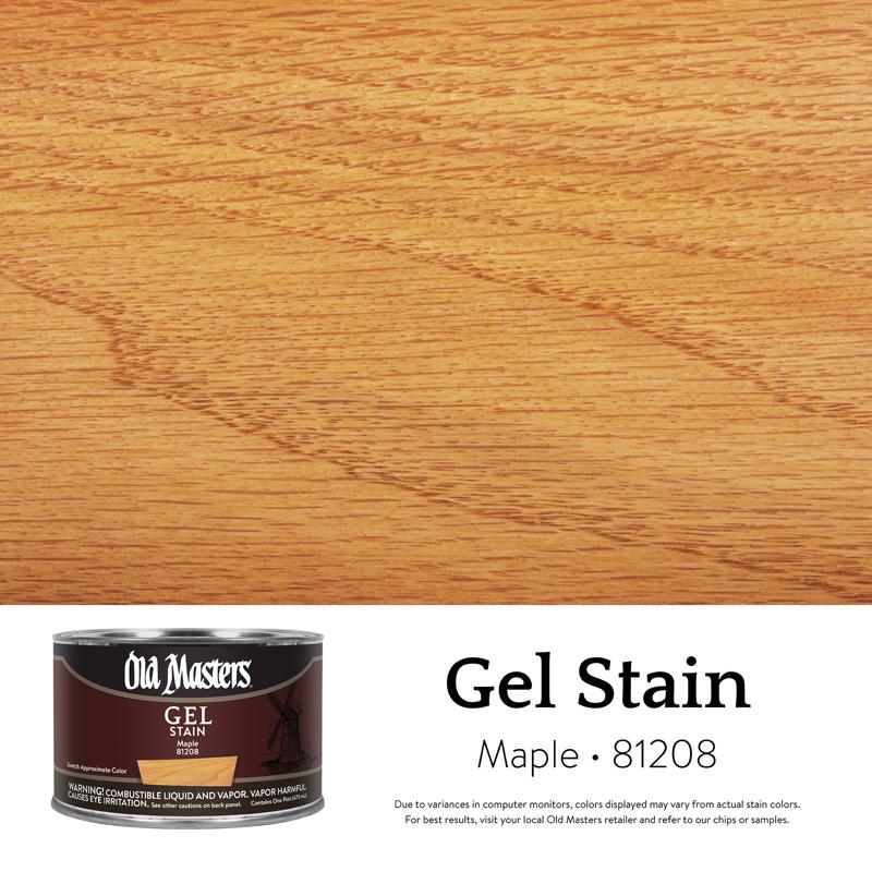 Old Masters Semi-Transparent Maple Oil-Based Alkyd Gel Stain 1 pt (Pack of 4)