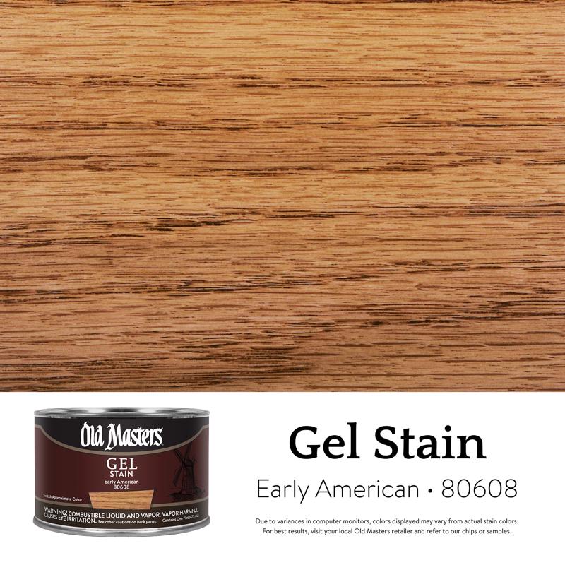 Old Masters Semi-Transparent Early American Oil-Based Alkyd Gel Stain 1 pt (Pack of 4)