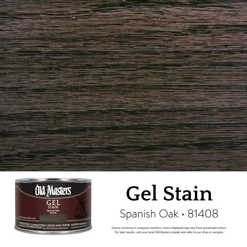 Old Masters Semi-Transparent Spanish Oak Oil-Based Alkyd Gel Stain 1 pt (Pack of 4)