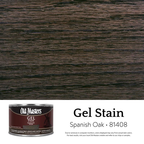 Old Masters Semi-Transparent Spanish Oak Oil-Based Alkyd Gel Stain 1 pt (Pack of 4)