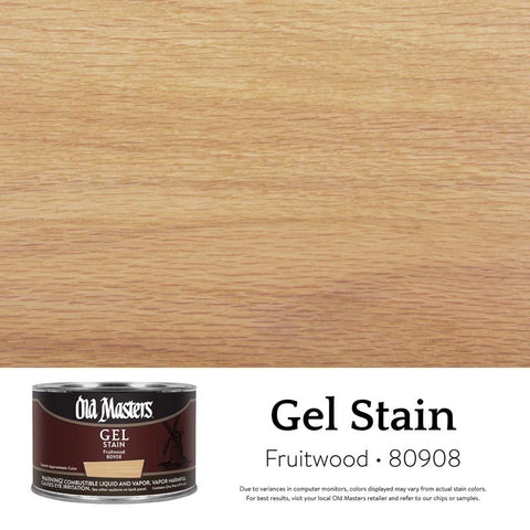 Old Masters Semi-Transparent Fruitwood Oil-Based Alkyd Gel Stain 1 pt (Pack of 4)