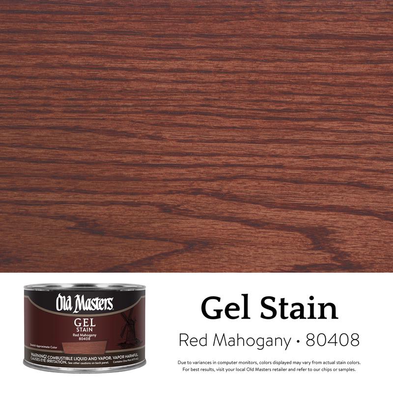 Old Masters Semi-Transparent Red Mahogany Oil-Based Alkyd Gel Stain 1 pt