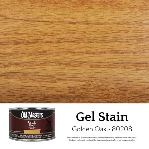 Old Masters Semi-Transparent Golden Oak Oil-Based Alkyd Gel Stain 1 pt (Pack of 4)