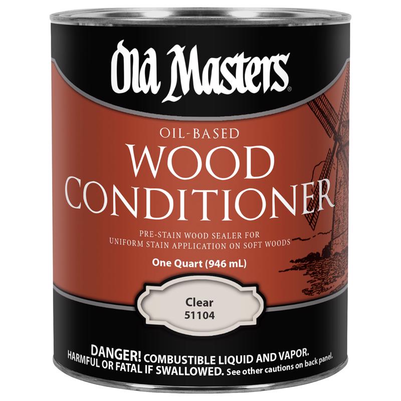 Old Masters Clear Oil-Based Wood Conditioner 1 qt (Pack of 4)