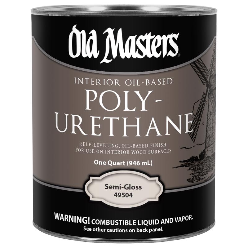 Old Masters Semi-Gloss Clear Oil-Based Polyurethane 1 qt (Pack of 4)