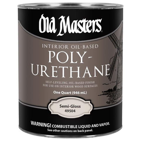 Old Masters Semi-Gloss Clear Oil-Based Polyurethane 1 qt (Pack of 4)