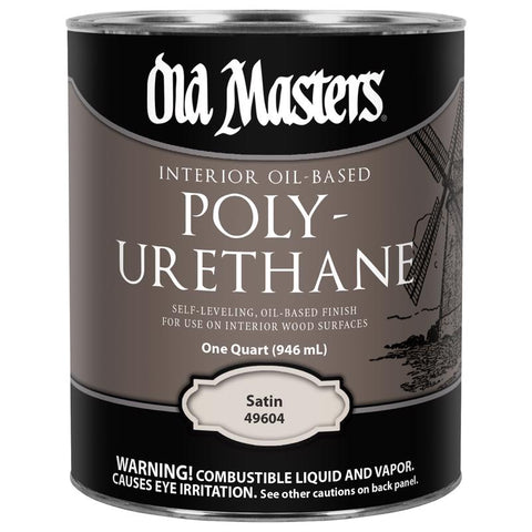 Old Masters Satin Clear Oil-Based Polyurethane 1 qt (Pack of 4)