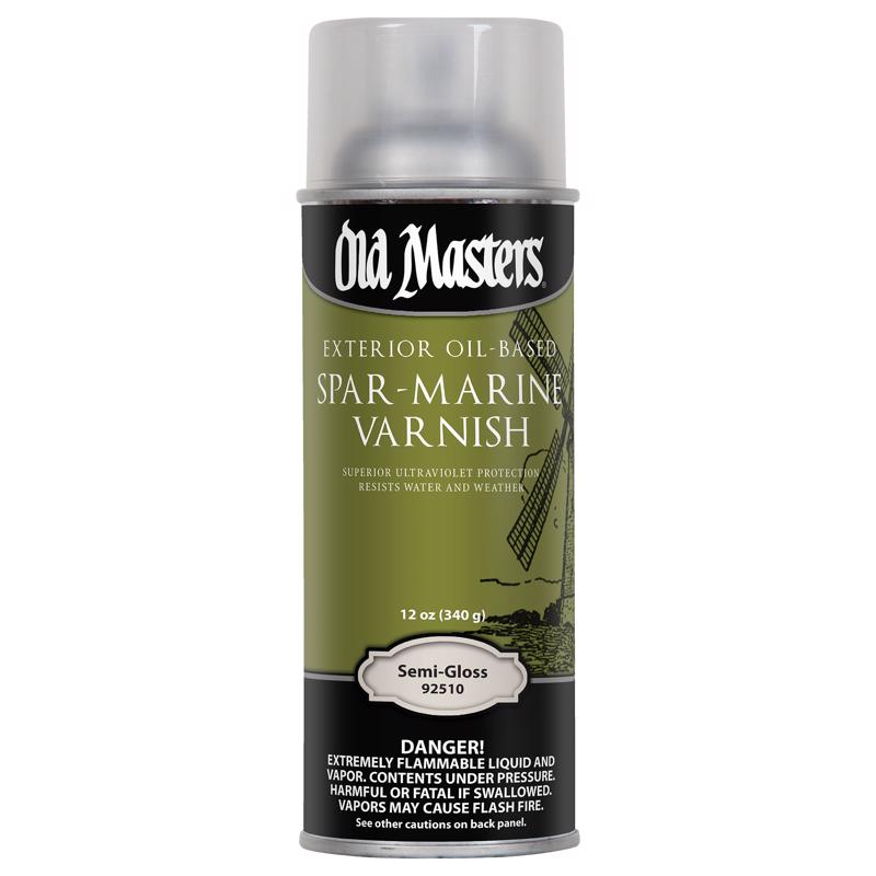 Old Masters Semi-Gloss Clear Oil-Based Marine Spar Varnish Spray 12.8 oz