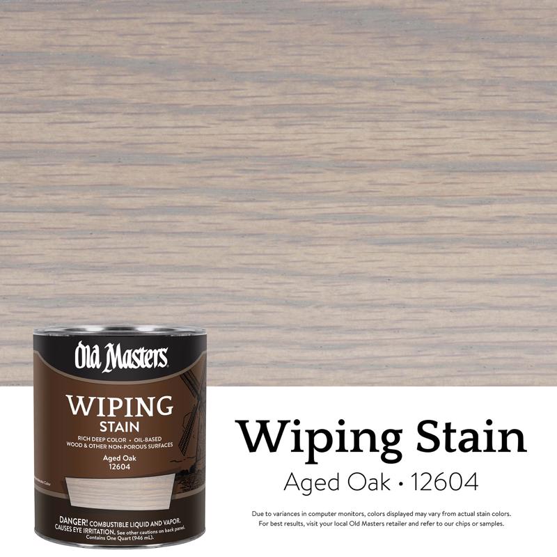 Old Masters Semi-Transparent Aged Oak Oil-Based Wiping Stain 1 qt (Pack of 4)