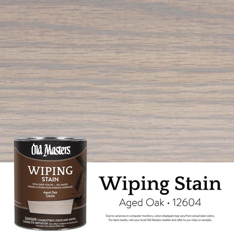 Old Masters Semi-Transparent Aged Oak Oil-Based Wiping Stain 1 qt (Pack of 4)
