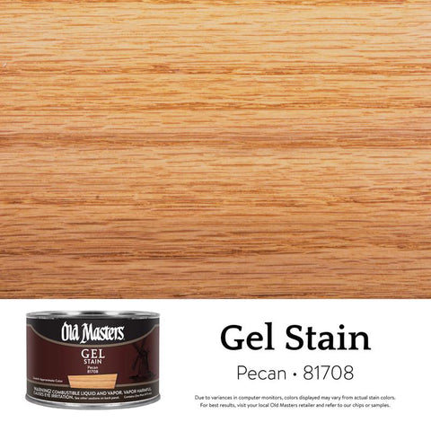 Old Masters Semi-Transparent Pecan Oil-Based Alkyd Gel Stain 1 pt (Pack of 4)