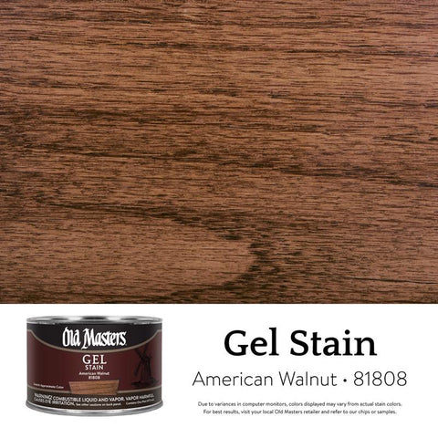 Old Masters Semi-Transparent American Walnut Oil-Based Alkyd Gel Stain 1 pt (Pack of 4)