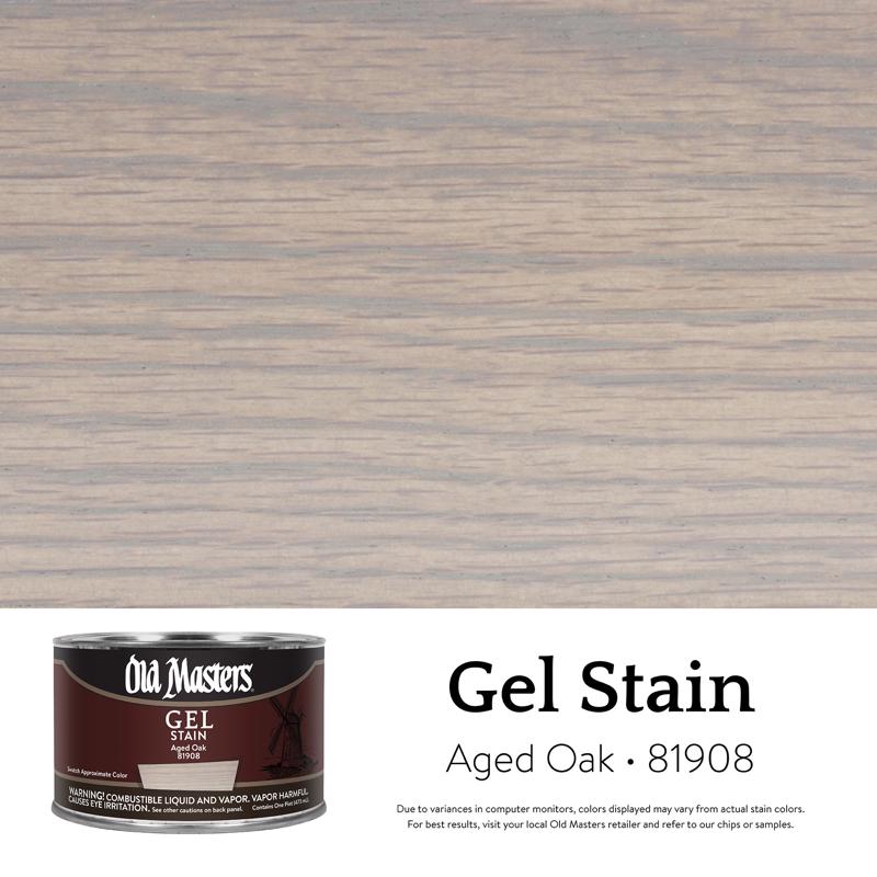 Old Masters Semi-Transparent Aged Oak Oil-Based Alkyd Gel Stain 1 pt (Pack of 4)