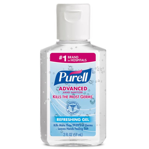 Purell Unscented Scent Gel Advanced Hand Sanitizer 2 oz (Pack of 24)