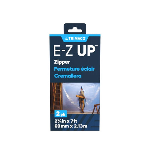 Trimaco E-Z UP 2-3/4 in. W X 7 ft. L Plastic Adhesive Zipper (Pack of 4)
