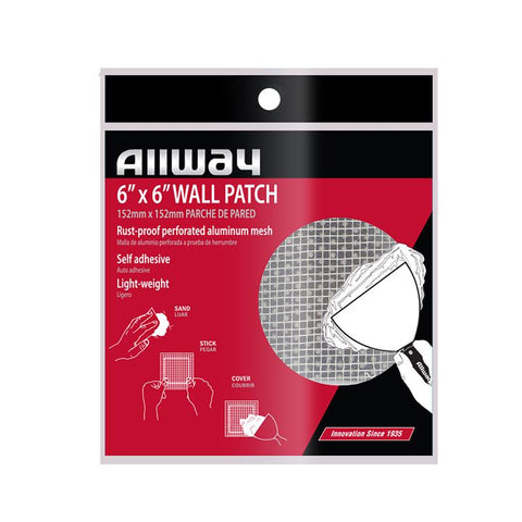 Allway 6 in. L X 6 in. W Fiberglass White Self Adhesive Drywall Mesh Patch (Pack of 10)